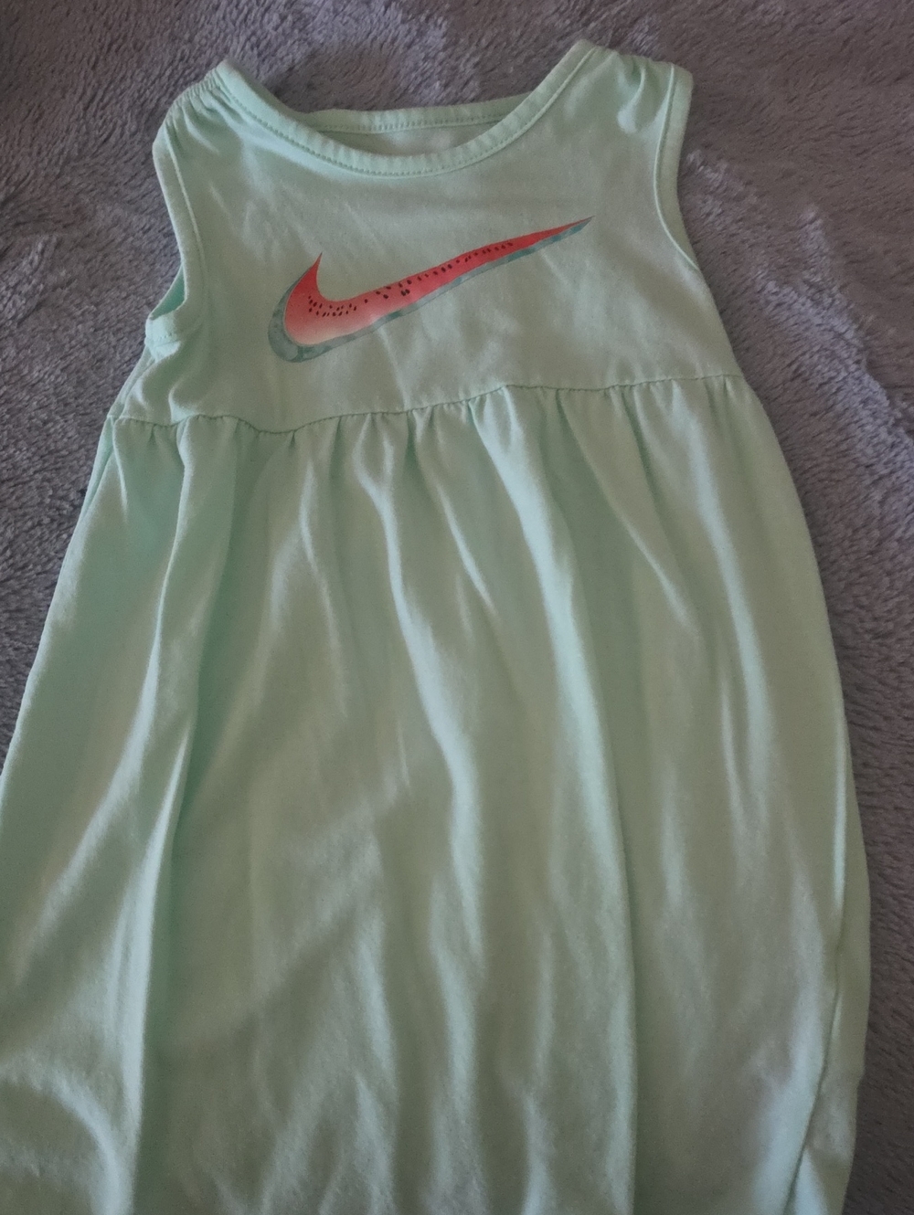 Nike Mint Green Sleeveless Dress with Pink Coral Swoosh